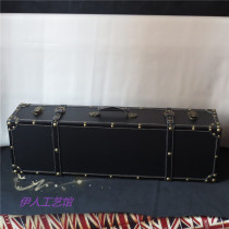 Special offer retro BJD three four six points uncle out box sleeping box black leather prop box to send cotton pad