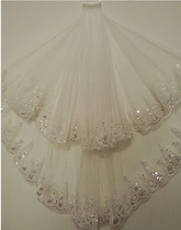 Bride wedding veil new two-layer styling headyarn with hair comb multi-layer sequin veil White Korean special offer