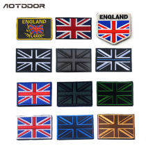 Spot Foreign Trade Goods Origin British Flag Arm Badge 3D Embroidered Hair Side Magic Sticker Arm Badge Multicolored