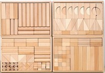 Princes Mom Childrens Kindergarten Toys Super Large 180 Pure Beech Wood Log Building Blocks