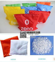 Kindergarten early education throwing sandbags sensory training toys English digital safety plastic particles sandbags six colors