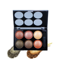 Six-color eye shadow exquisite eye shadow plate smoky earth color eye shadow Lin encounter eye shadow makeup nude makeup stage professional eye shadow