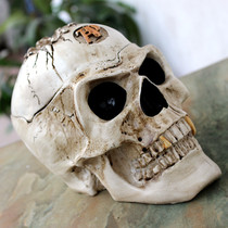 European skull ashtray large fashion with lid personality creative resin ashtray living room decoration gift