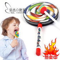 Environmental protection factory direct sales Orff percussion instrument 6 inch 8 inch lollipop tambourine tambourine drums music teaching aids