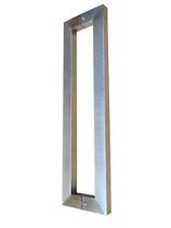 Wire drawing stainless steel square pipe pull-proof thickened armrest white steel glass door handle door wooden door iron door handle