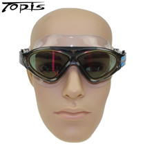 topis anti-fog large face hood swimming goggles reinforced coated flat light swimming goggles diving mirror tightness good without pressure eye