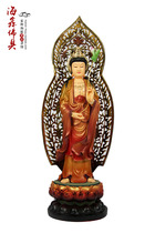 Haixin Buddha Amitabha Buddha Guanshiyin Bodhisattva 19 inch standing posture Bodhisattva Fiberglass Dunhuang color