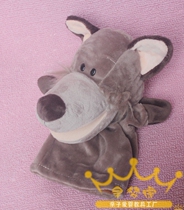 Animal hand puppet toy mouth can move childrens abdominal language gloves doll Big Gray Wolf hand Doll Doll