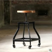 Iron do old chair sliding wheelchair lifting rotating chair iron bar chair bar table and chair bar chair