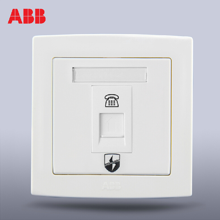ABB Switch Socket Panel Deyun Straight Side Series A Lightning-proof Telephone Wall Socket Authentic AL326