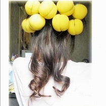 Sponge curl ball hair curler Pear flower curler Physical curl artifact Mingchuang Donut curler 12 packs