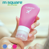 m square travel silicone sub-bottle portable set shampoo shower gel empty squeeze bottle to send label