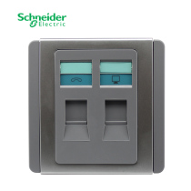 Schneider E3000 Metro series four-wire telephone eight-wire information computer socket gray silver E3032TD(GS)