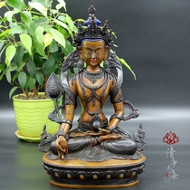 Ksitiangzang Bodhisattvas great wish Ksitiangha Bodhisattva Buddhism Tibetan tantric Buddha statue Nepal pure handmade copper 32