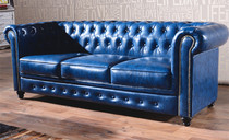European sofa Retro sofa Neoclassical sofa European double sofa Imitation leather sofa Club bar sofa