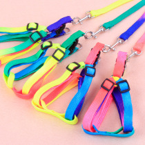 Dog leash pet colorful breast strap dog chain strap collar collar Teddy medium and small dog cat rope dog rope supplies