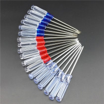 Special small screwdriver with magnetic notebook 2mm cross screwdriver Crystal transparent handle 3 inch handle 3MM*75MM