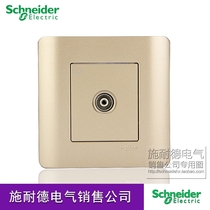 Schneider switch socket One single TV TV tap series intoxicating gold type 86 wall panel