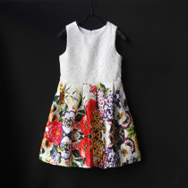 2022 spring and summer new girls vest one-piece dress child kid CUHK baby princess nepotism mother woman dress