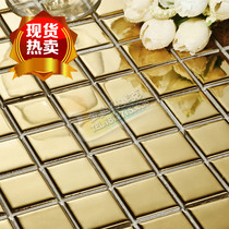  Ceramic electroplating mosaic bright shop decoration Gold silver bathroom tiles KTV background wall tiles Building materials
