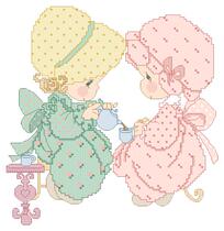 Cross stitch electronic drawings 4445 water drop doll 178 cute cartoon 101W * 104H26 color PAT source file