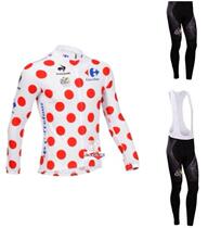 2014 Tour de France Spotted Summer Professional Road Bike Long Sleeve Riding Suit Harness Sportswear