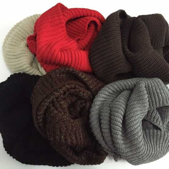 () Scarf Korean autumn and winter men and women neck Korean version of the head wool neck sleeve thick knitted neck