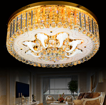 Crystal light living room dining room ceiling light bedroom light study room room round Light Exhibition Hall LED remote control light