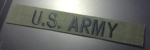 Vietnam War American US ARMY original OG107 OD embroidery ERDL arms strip name custom