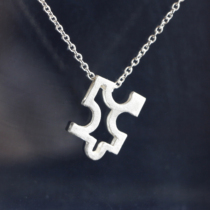 Original design pure silver fun life puzzle necklace