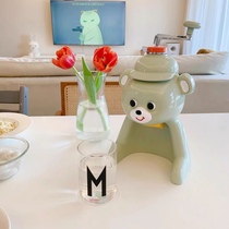 Custom Tiger brand with the same bear shaved ice machine Childrens household crushed ice manual smoothie Cartoon Mianmao ice mechanism ice