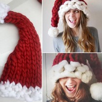 Chrismas Hat Santa Claus Hats Children Soft Woolen Knitting