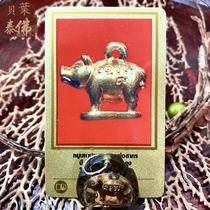 Baiye Tai Buddha 2555 Long Po Shakong Master Guanlan Pig Red Copper Edition with Shell and D Card Thai Features
