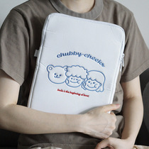 ins Wind blue stick figure little man 11 inch 13 inch ipad keyboard tablet computer laptop storage bag