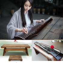New Chinese style costume photography props guqin small guzheng retro table performance photo props seven strings Fu Xiqin
