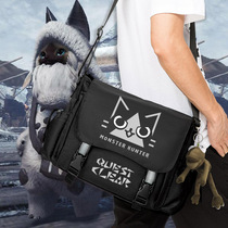 Monster Hunter around Alu cat men and women crossbody shoulder backpack students leisure computer bag youth middle school students