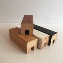 Direct Sales Stairway Glass Guardrails Neck Armrest Solid Wood U-shaped Trough Indoor Loft minimalist Balcony Buttoned-free