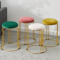 Steel stool Solid wood round stool Plastic stool Living room comfortable stool High stool Dining stool Folding stool Household adult round stool