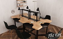 5 people 6 people beating gold table multiple people beating gold kung fu desk leaning against the wall to beat gold desk silver decoration operation table gold working table table