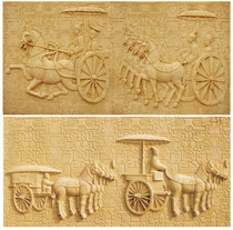 Sandstone relief sofa background wall Imitation sandstone wall decoration Sand sculpture Terracotta mural three-dimensional sculpture FRP