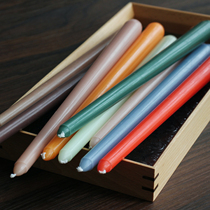 Colored branch decorative candles with long cone 4 tables for wedding wedding banquet festival gradient candle holder