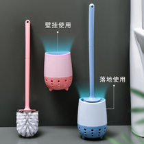 Toilet brush household no dead corner washing toilet brush toilet non-perforated wall artifact long handle toilet New