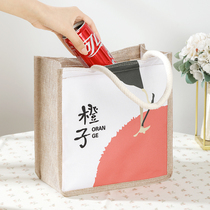 Cute ins Bento bag tote bag work packed lunch box bag Large capacity Japanese style lunch bag canvas bag