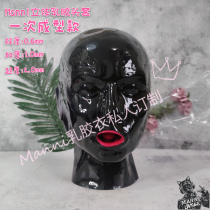 Manni three-dimensional latex headgear latex gel coat One-time molding with nose tube dental cap headgear cos mask extra thick