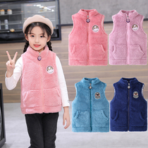 Child girls waistcoat Autumn winter outside wearing a foreign air baby waistcoat worn in 2021 Spring-autumn thickened garnesté vest man