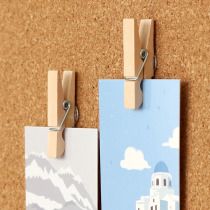 Small Wood clip pin photo clip creative cute photo wall cartoon decoration note clip clip I-shaped nail