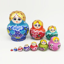 ()10-layer big belly color matryoshka doll birthday gift Wooden toy handicraft gift