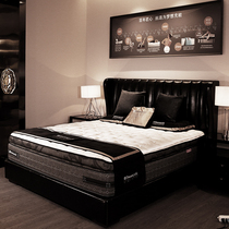 Sealy silk bed frame solid wood bed frame leather leather bed Seligman Seri