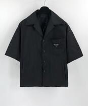 High version summer new P home nylon audio-technica short-sleeved shirt mens and womens loose casual thin shirt tide brand