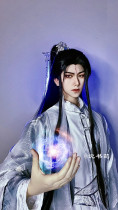 (Turn round moon Li Qilin)Chu evening Ning Gu Yun Shen Lanzhou cos white universal male costume * A little crazy